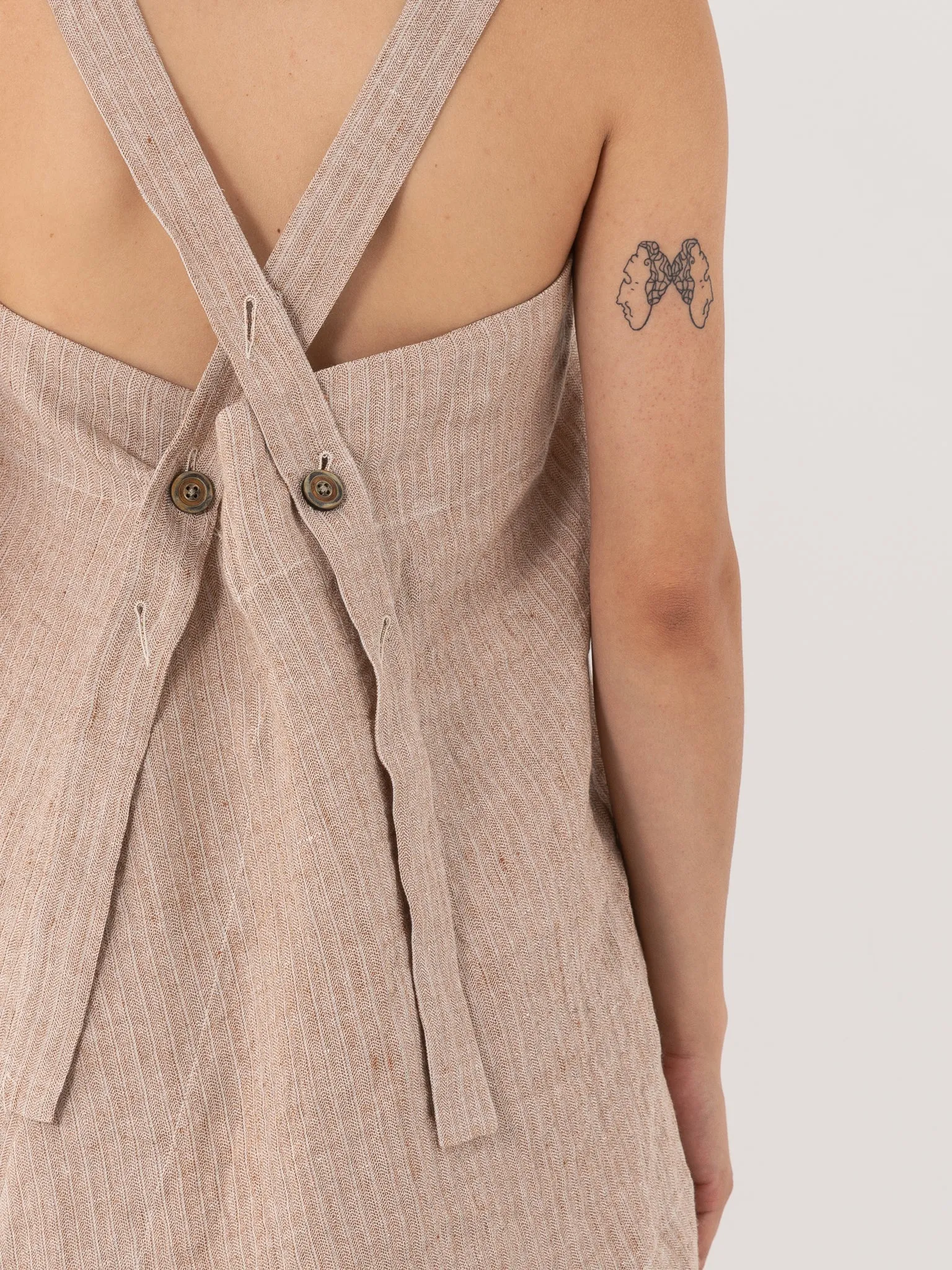 Atelier Suppan Triangle Strap Top, Natural