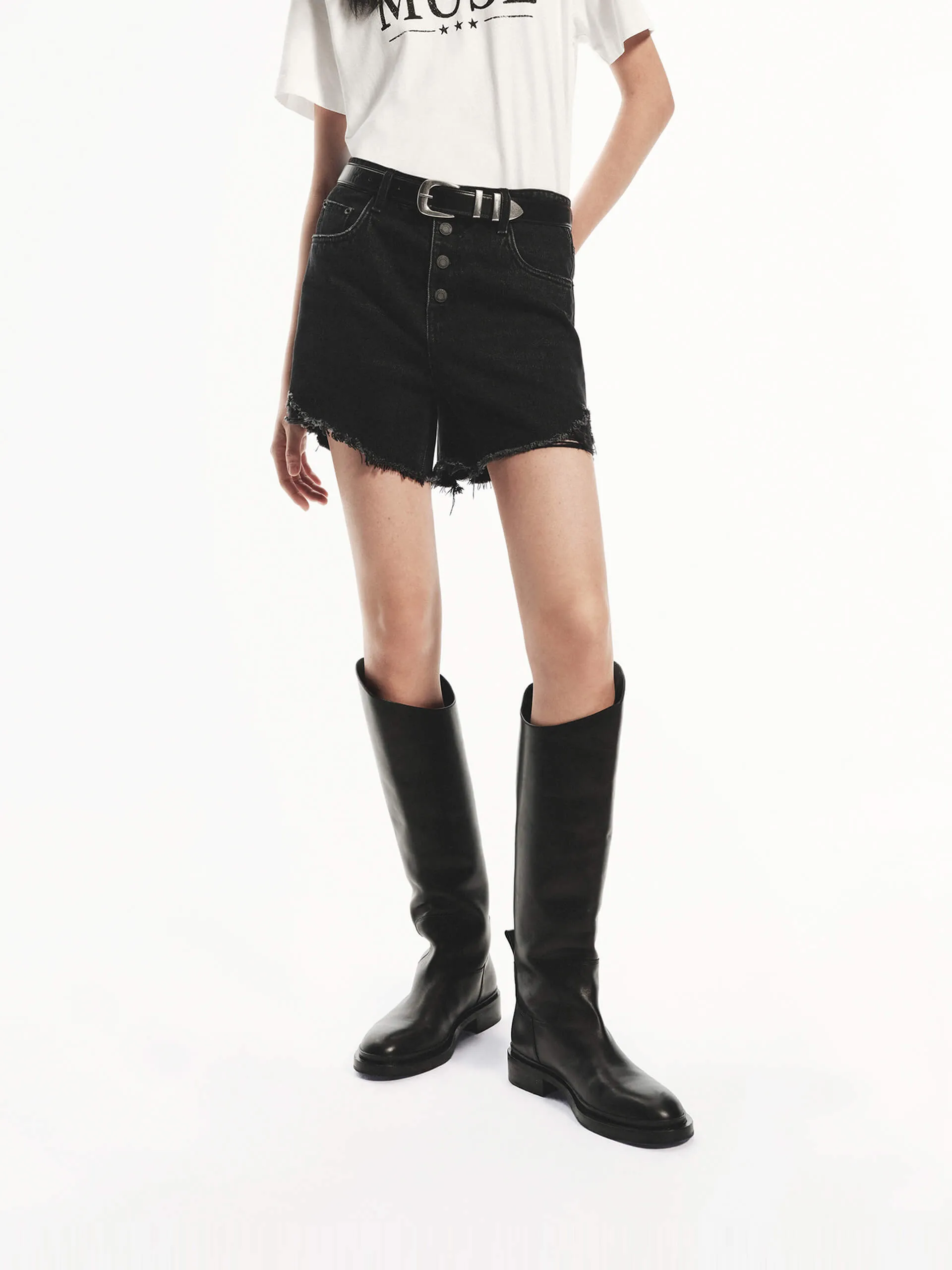High Waist Cotton Shorts