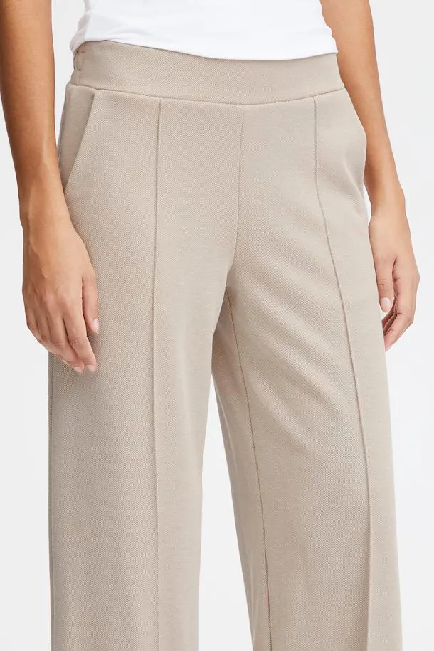 KATE WIDE LEG TROUSERS (DOESKIN)