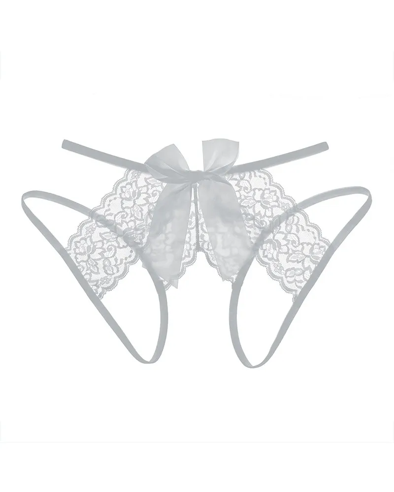 Sexy Lace Splicing Bow Skinny Waist Panties