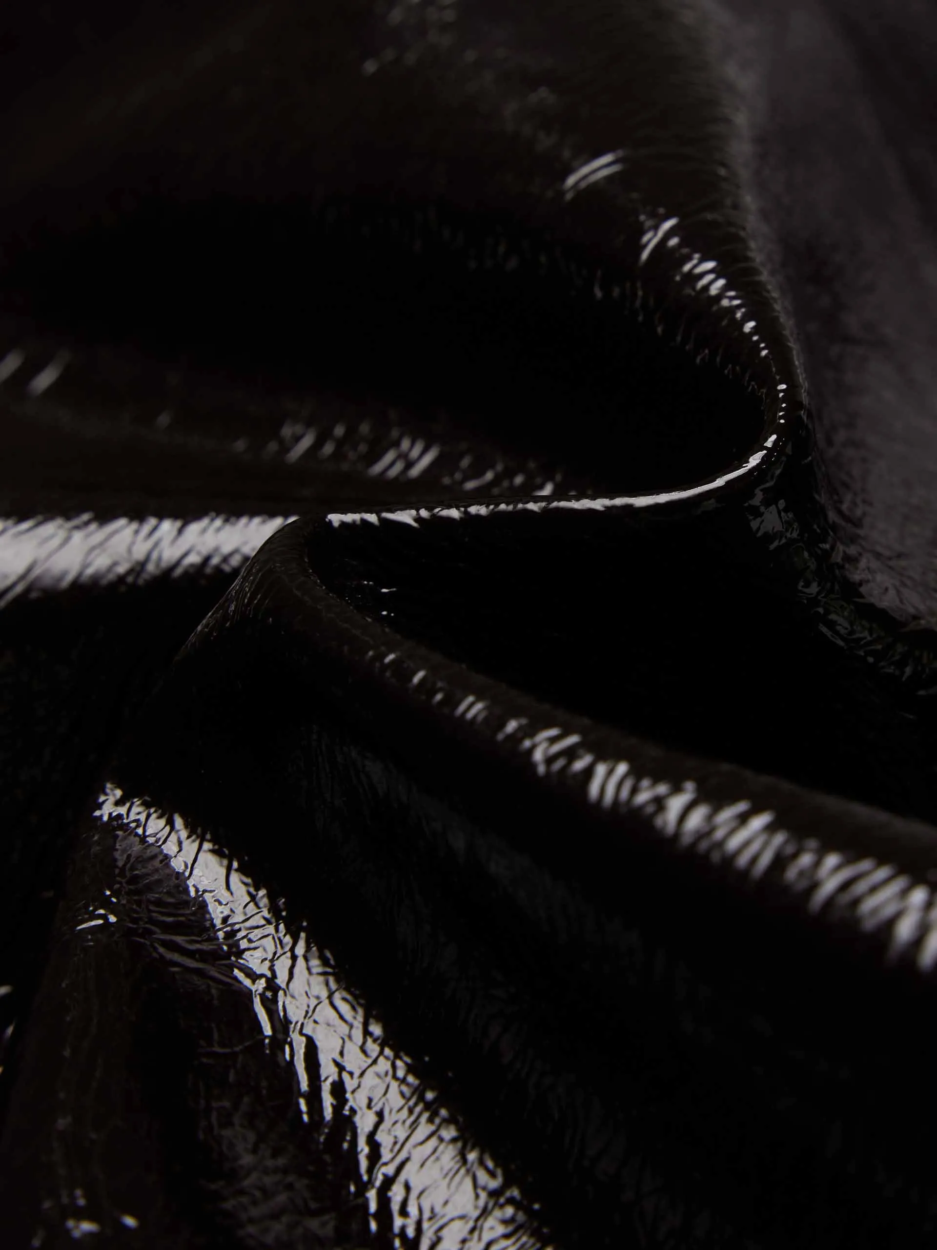 Slit Detail Leather Skirt