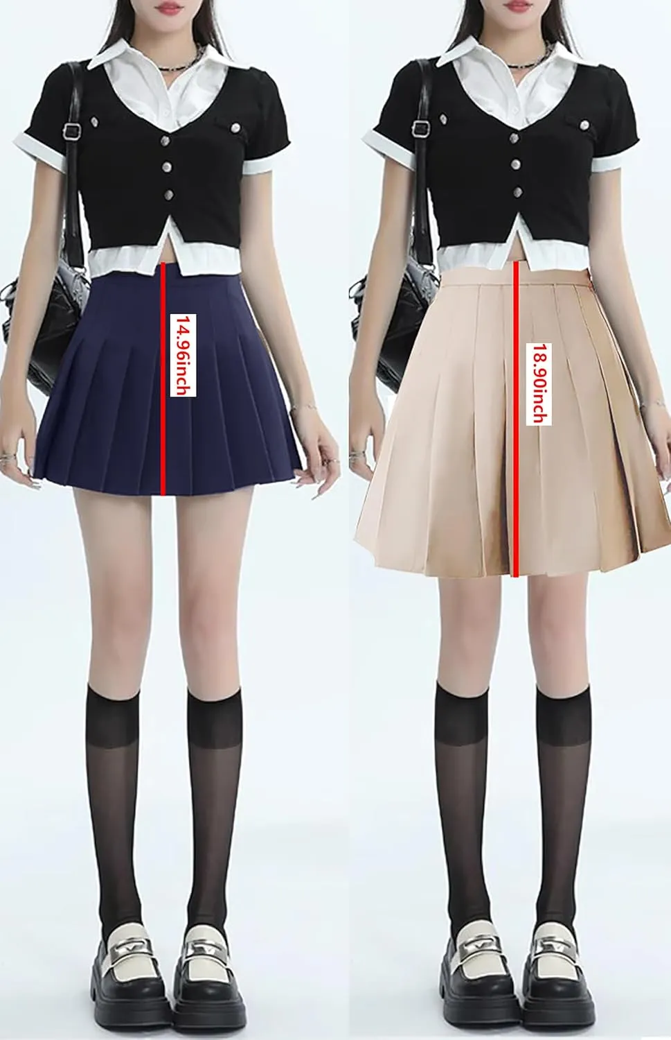 Women's High Waist A-Line Pleated Mini Skirt Short Tennis Skirt